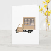 モバイルコーヒーバン車のグリーティングカード カード (黄色い花)