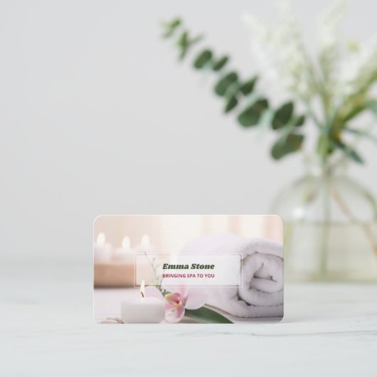 モバイルスパマッサージ 名刺 (スタンド正面)