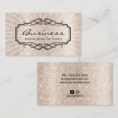 モバイルスプレータンスタジオアイボリー金ゴールドグリッター日焼け 名刺 (正面/裏面)