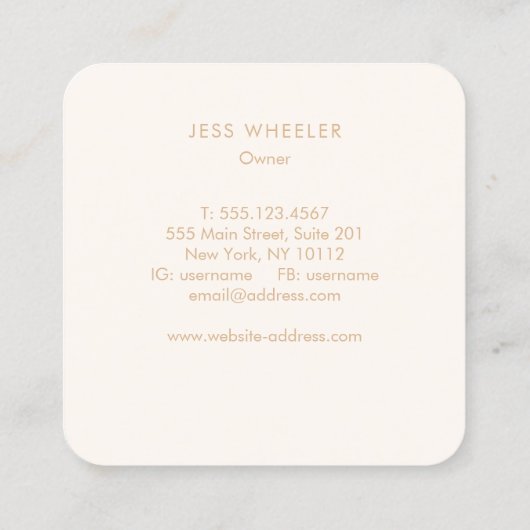 モバイルスプレータンビジネスサンレイズカード スクエア名刺 (裏面)