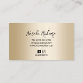 モバイルスプレータンブラック金ゴールドタンニングスキンケア 名刺 (裏面)