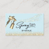 モバイルスプレータンライトブルー金ゴールドエアブラシタンニング 名刺 (正面)