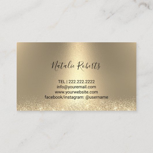 モバイルスプレータンラグジュアリー金ゴールドエアブラシタンニング 名刺 (裏面)