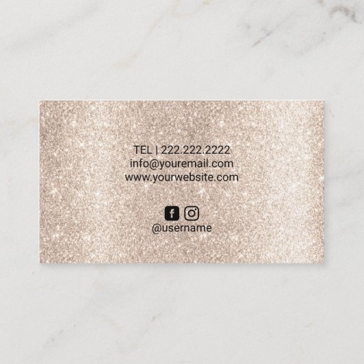 モバイルスプレータン幾何学的金ゴールドエアブラシタンニング 名刺 (裏面)
