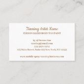 モバイルタンニングスプレーボディペイントレディーロゴ 名刺 (裏面)