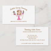 モバイルタンニングスプレーボディペイントレディーロゴ 名刺 (正面/裏面)