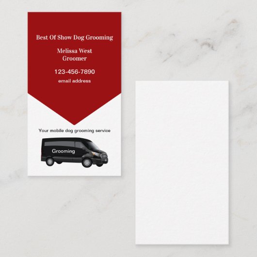 モバイルドッググルーミングサーモダンビス 名刺 (正面/裏面)