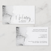 モバイルノタリーグレーウォーターカラー書道 名刺 (正面/裏面)