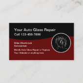モバイルフ車のロントガラス修理サービス 名刺 (正面)