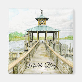 モバイルベイ波止場水彩磁石 マグネット