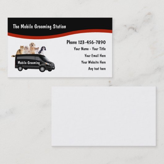 モバイルペットグルーミングサービス 名刺 (正面/裏面)