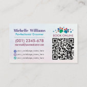 モバイルペットグルーミングサービス – 水彩画 名刺 (裏面)