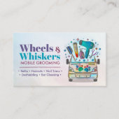 モバイルペットグルーミングサービス – 水彩画 名刺 (正面)