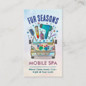 モバイルペットグルーミングサービス – 水彩画 名刺 (正面)