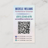 モバイルペットグルーミングサービス – 水彩画 名刺 (裏面)