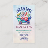 モバイルペットグルーミングサービス – 水彩画 名刺 (正面)