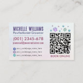 モバイルペットグルーミングサービス – 水彩画 名刺 (裏面)