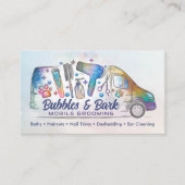 モバイルペットグルーミングサービス – 水彩画 名刺 (正面)