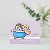 モバイルペットグルーミングシーズー（犬）Tzu Purpleクーポンメーラー ポストカード (スタンド正面)