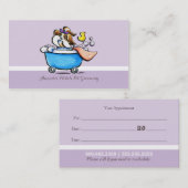 モバイルペットトリマーシーズー（犬）ツーパープルアポイントメント 予約カード (正面/裏面)