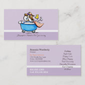 モバイルペットトリマーシーズー（犬）ツーパープル 名刺 (正面/裏面)