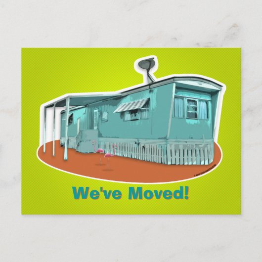 モバイルホーム「引っ越しました」はがき 案内ポストカード (正面)