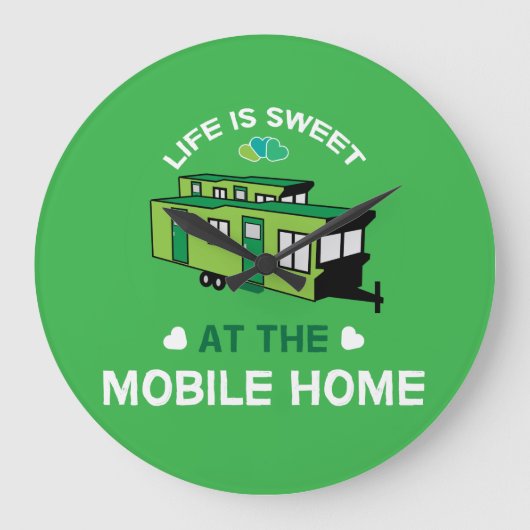 モバイルホーム|静的隊商|新しいホーム|回収 ラージ壁時計 (正面)