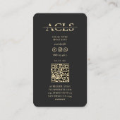 モバイルモダン公証人法的ブラック金ゴールドクイル 名刺 (裏面)