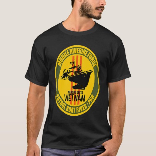 モバイルリバーインフォースメコンデルタベトナム退役軍人 Tシャツ (正面)