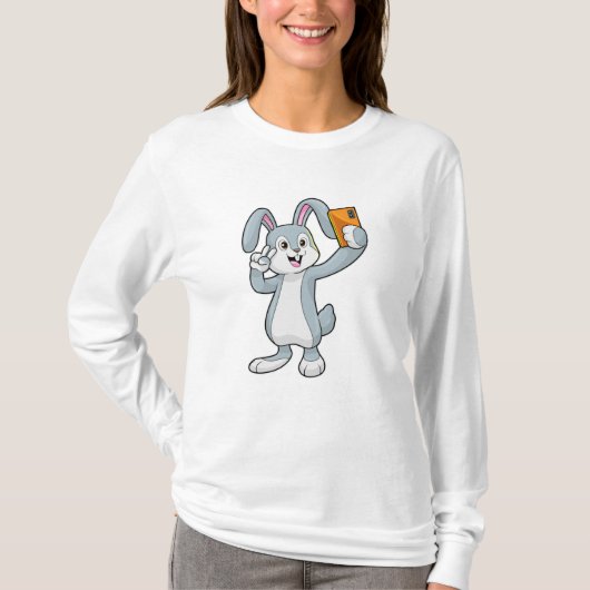 モバイル付きウサギ Tシャツ (正面)