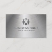 モバイル修理サービスメタリック 名刺 (正面)