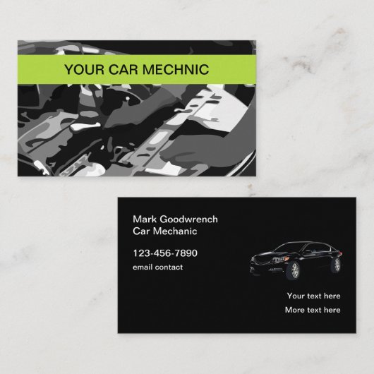 モバイル修車の復整備士 名刺 (正面/裏面)