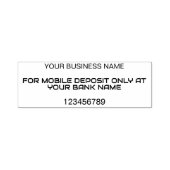 モバイル入金のみ 業務用 銀行 承認 自己 セルフインキングスタンプ (デザイン)