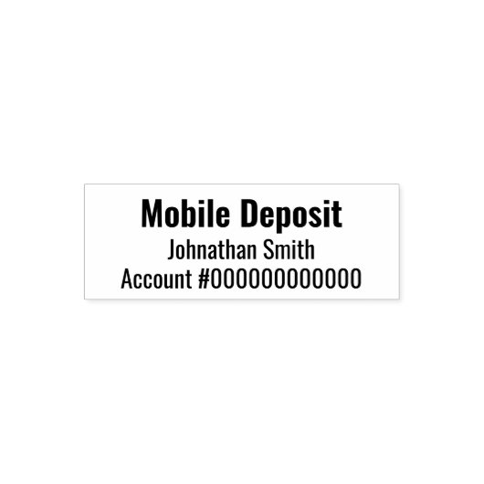 モバイル入金文字名銀行口座番号 セルフインキングスタンプ (デザイン)