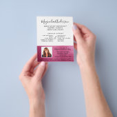 モバイル公証サービス ピンクのホイル写真 チラシ (手)