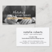 モバイル公証人およびアポスティール金ゴールドラベル署名エージェント 名刺 (正面/裏面)