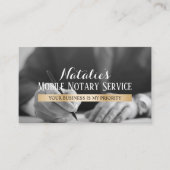 モバイル公証人およびアポスティール金ゴールドラベル署名エージェント 名刺 (正面)