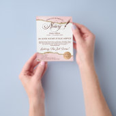 モバイル公証人およびローンの署名エージェントのピンクアゲートフライ チラシ (手)