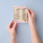 モバイル公証人およびローンの署名エージェントのピンクアゲートフライ チラシ (手)