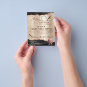 モバイル公証人およびローンの署名エージェントのピンクアゲートフライ チラシ (手)