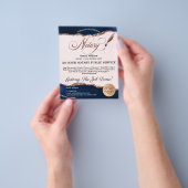 モバイル公証人およびローンの署名エージェントのピンクアゲートフライ チラシ (手)