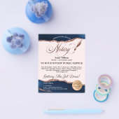 モバイル公証人およびローンの署名エージェントのピンクアゲートフライ チラシ (シングル)