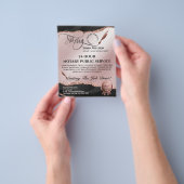 モバイル公証人およびローンの署名エージェントのピンクアゲートフライ チラシ (手)