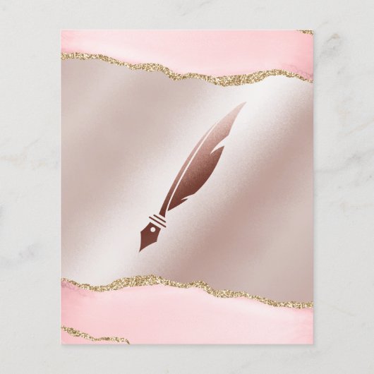 モバイル公証人およびローンの署名エージェントのピンクアゲートフライ チラシ (裏面)