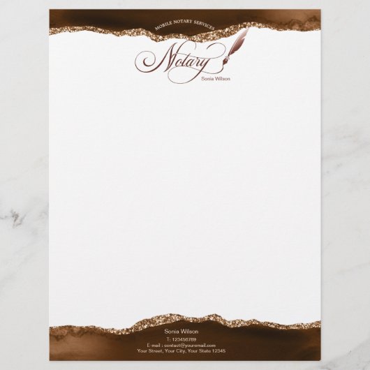 モバイル公証人およびローンの署名エージェントのピンクアゲートフライ レターヘッド (正面)