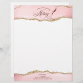 モバイル公証人およびローンの署名エージェントのピンクアゲートフライ レターヘッド (正面/裏面)