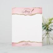 モバイル公証人およびローンの署名エージェントのピンクアゲートフライ レターヘッド (スタンド正面)