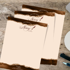 モバイル公証人およびローンの署名エージェントのピンクアゲートフライ レターヘッド