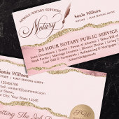 モバイル公証人およびローンの署名エージェントのピンクアゲートフライ 名刺