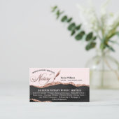 モバイル公証人およびローンの署名エージェントのブラックアゲート 名刺 (スタンド正面)